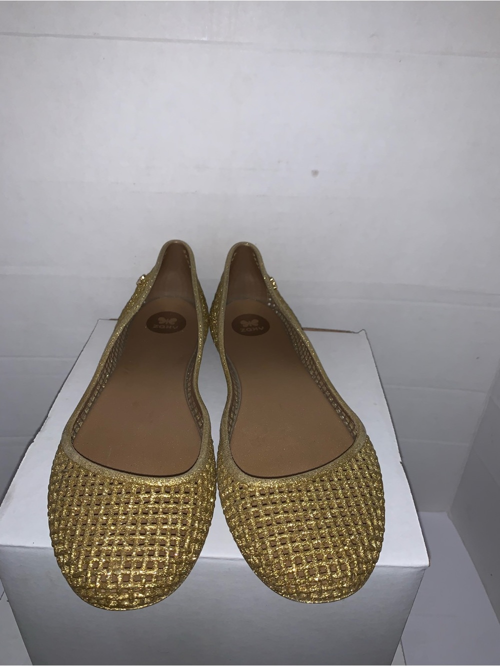 Gold Woven Women's Ballet Flats - Unbranded
